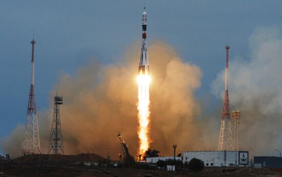 Launch of Soyuz MS-02 manned spacecraft from Soyuz-FG launch vehicle