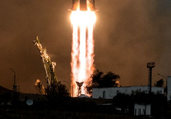 Launch of Soyuz MS-02 manned spacecraft from Soyuz-FG launch vehicle
