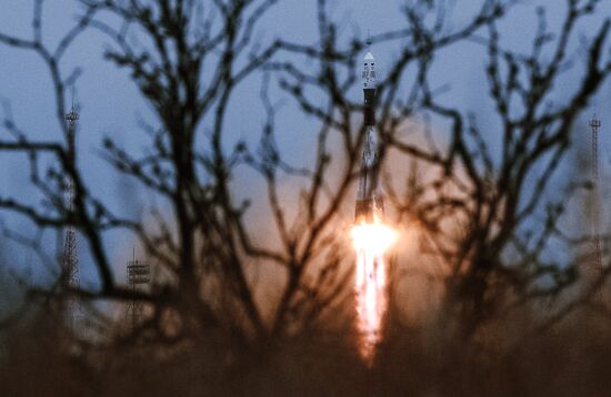 Launch of Soyuz MS-02 manned spacecraft from Soyuz-FG launch vehicle