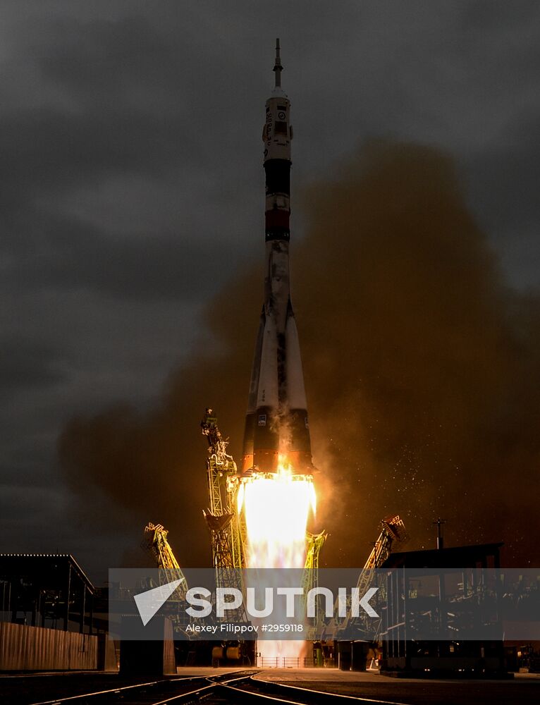 Launch of Soyuz MS-02 manned spacecraft from Soyuz-FG launch vehicle