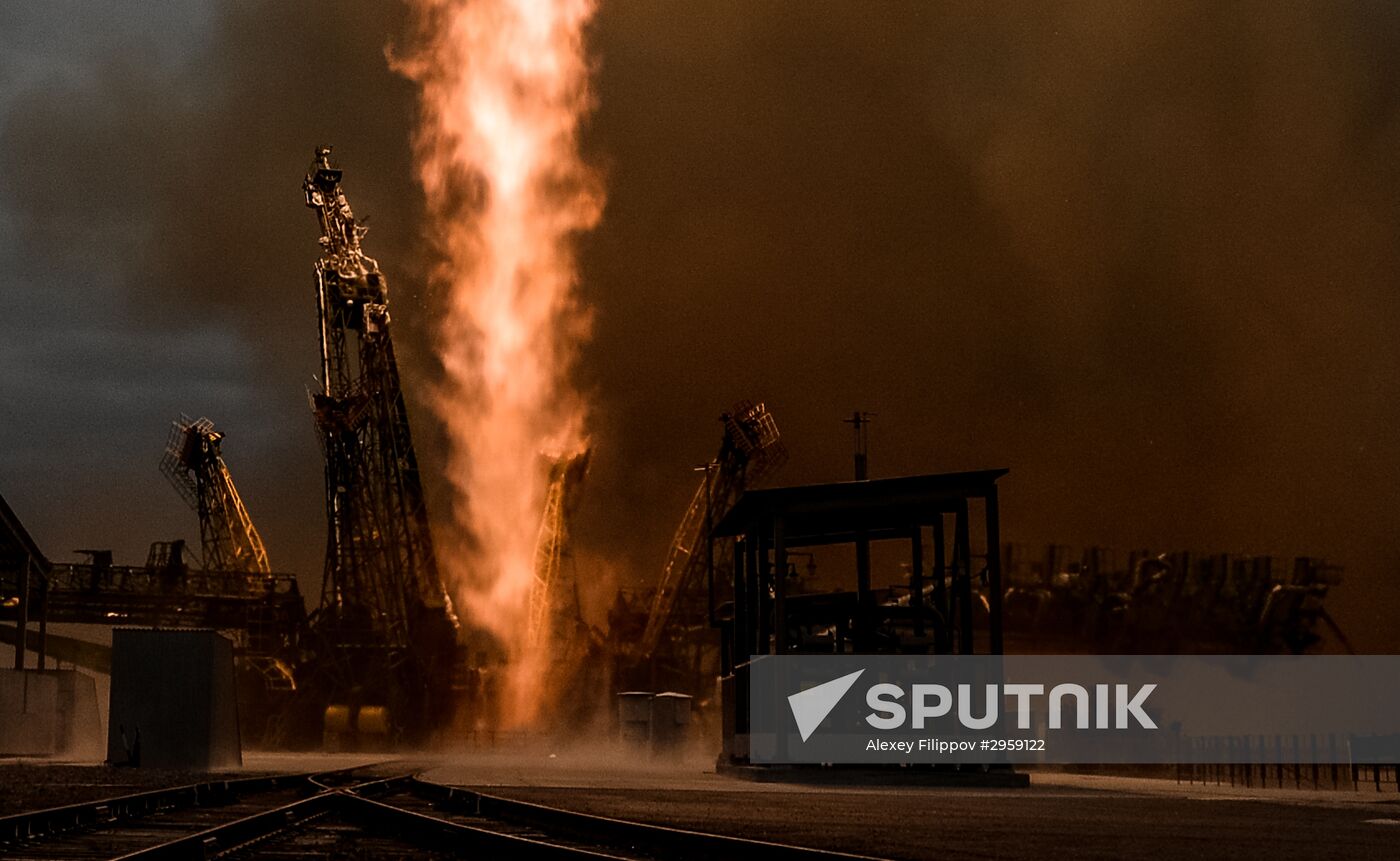 Launch of Soyuz MS-02 manned spacecraft from Soyuz-FG launch vehicle