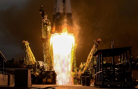 Launch of Soyuz MS-02 manned spacecraft from Soyuz-FG launch vehicle