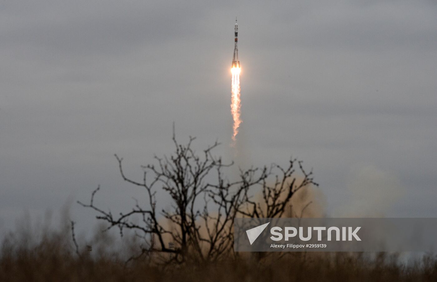 Launch of Soyuz MS-02 manned spacecraft from Soyuz-FG launch vehicle