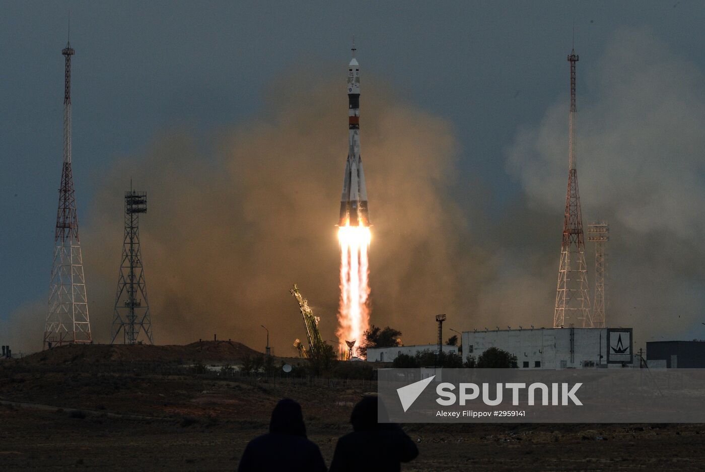 Launch of Soyuz MS-02 manned spacecraft from Soyuz-FG launch vehicle