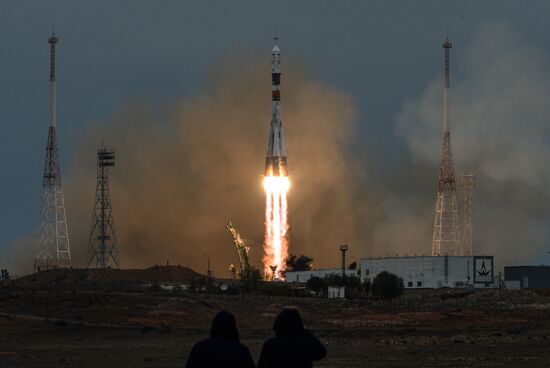Launch of Soyuz MS-02 manned spacecraft from Soyuz-FG launch vehicle