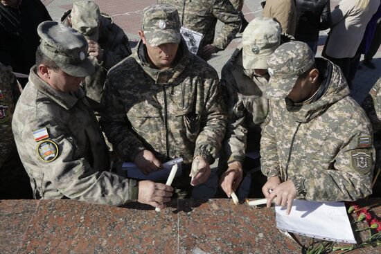 Commemoration rally for perished DPR commander Arsen Pavlov in Simferopol