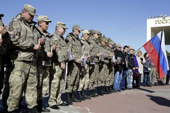 Commemoration rally for perished DPR commander Arsen Pavlov in Simferopol