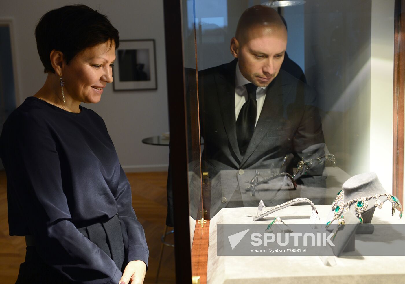 Sotheby's auction house jewelry presentation in Moscow