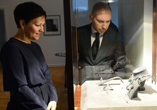 Sotheby's auction house jewelry presentation in Moscow