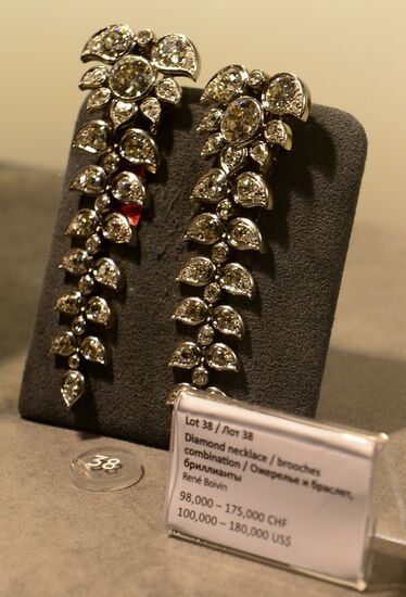 Sotheby's auction house jewelry presentation in Moscow