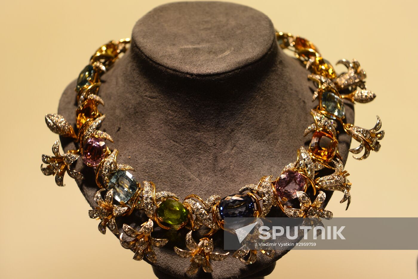 Sotheby's auction house jewelry presentation in Moscow