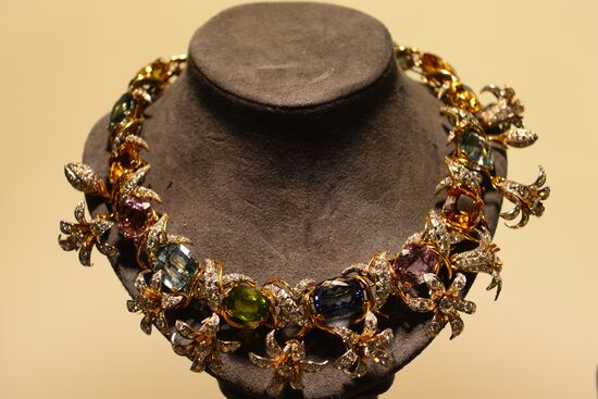 Sotheby's auction house jewelry presentation in Moscow