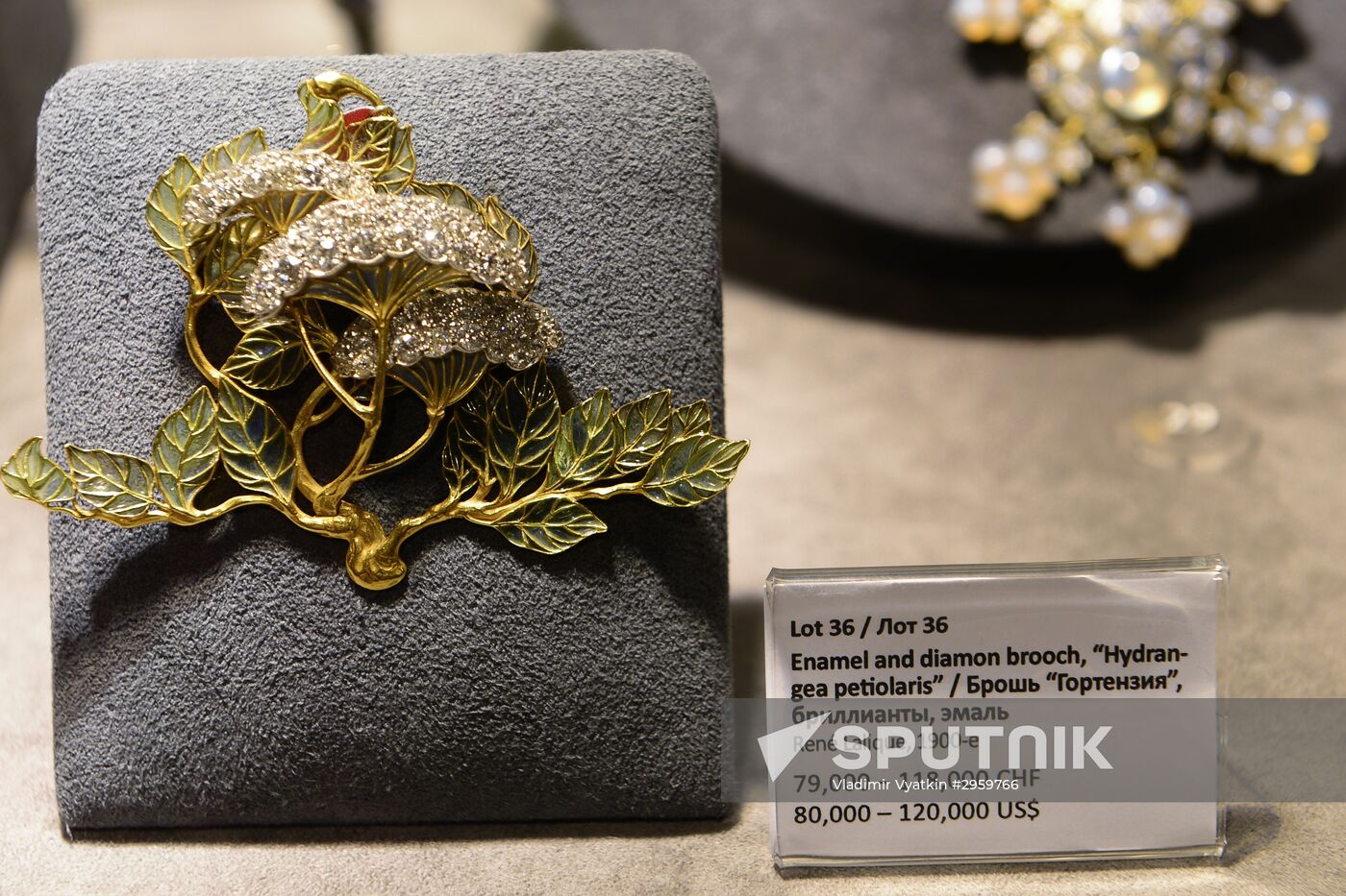 Sotheby's auction house jewelry presentation in Moscow