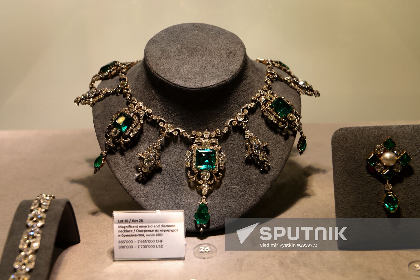 Sotheby's auction house jewelry presentation in Moscow