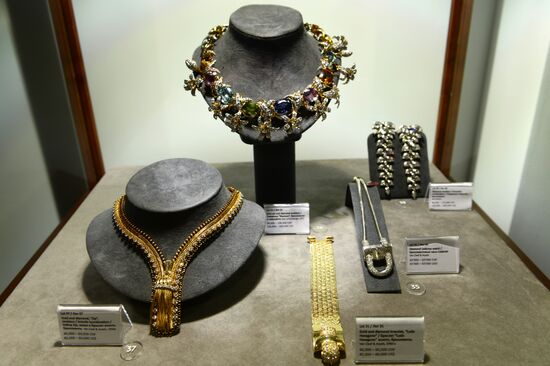 Sotheby's auction house jewelry presentation in Moscow