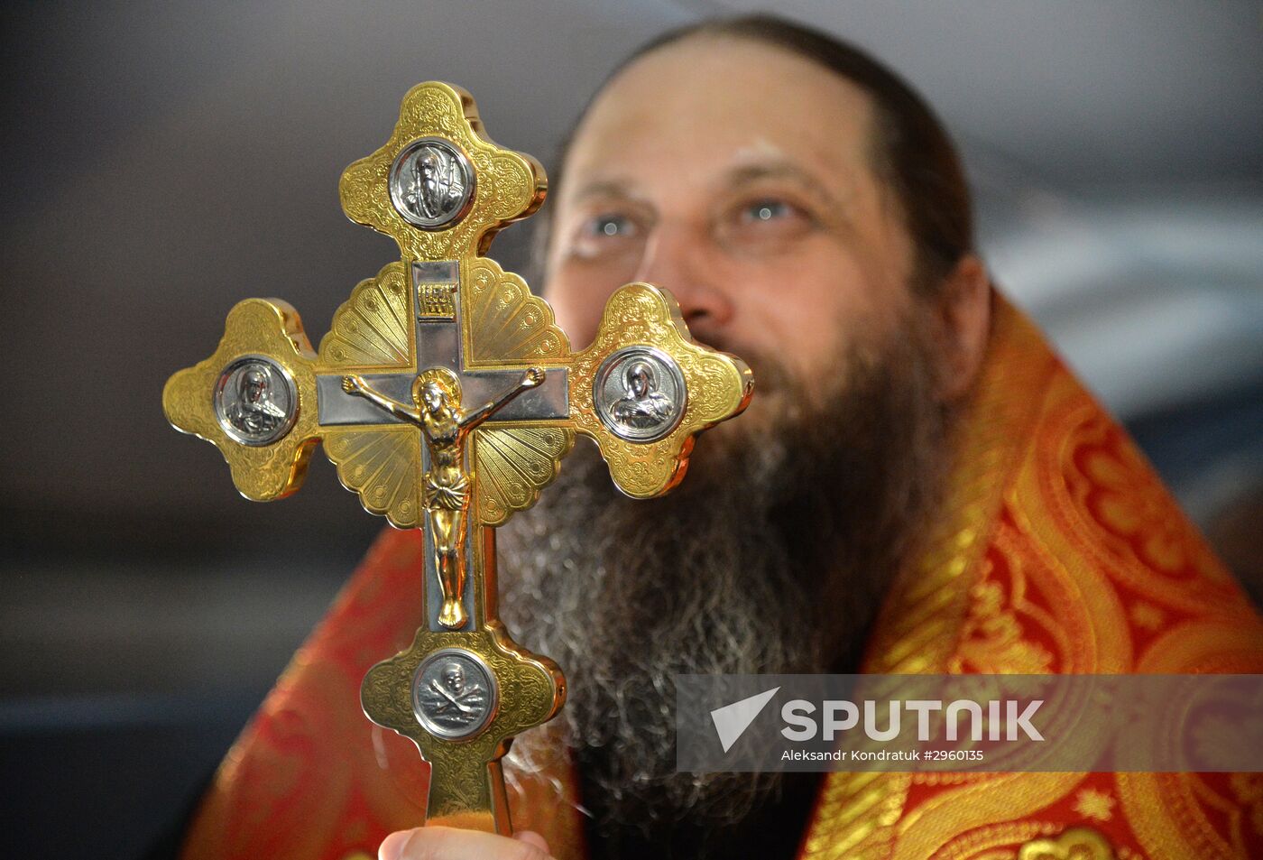 Military aircraft carrying the Icon of St.George passed over the Chelyabinsk region