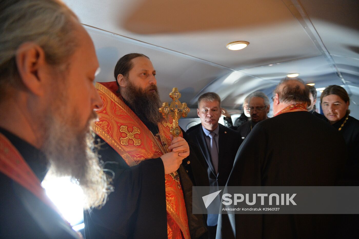 Military aircraft carrying the Icon of St.George passed over the Chelyabinsk region