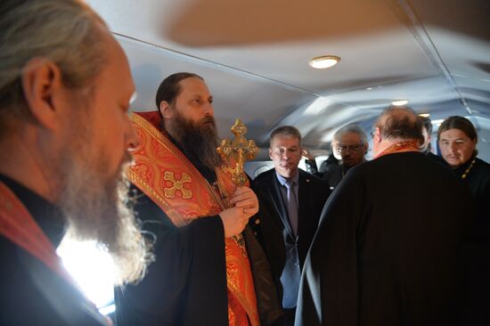 Military aircraft carrying the Icon of St.George passed over the Chelyabinsk region