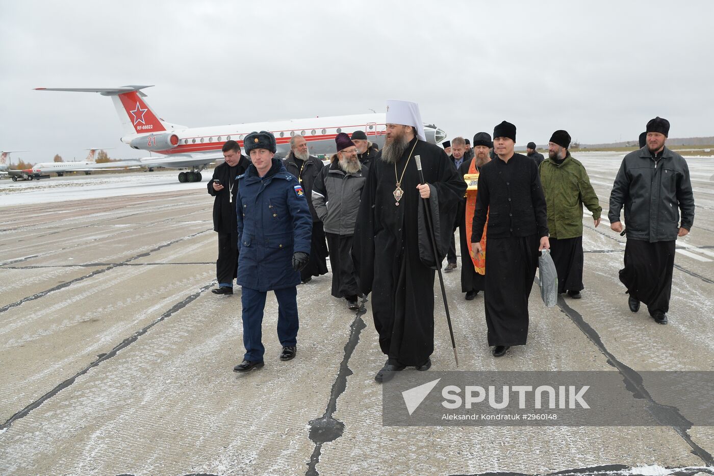 Military aircraft carrying the Icon of St.George passed over the Chelyabinsk region