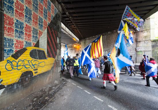 March and rally for Scotland's independence in Edinburgh