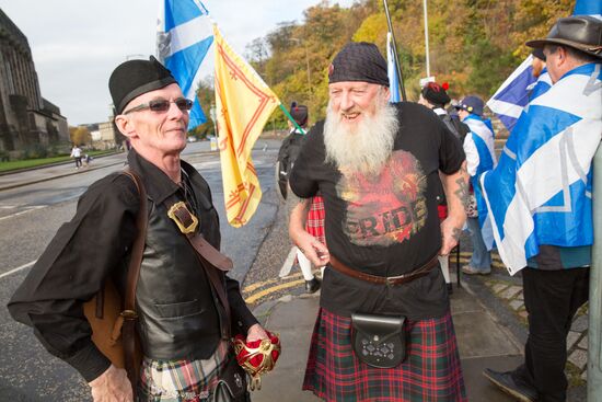 March and rally for Scotland's independence in Edinburgh