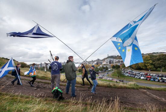 March and rally for Scotland's independence in Edinburgh