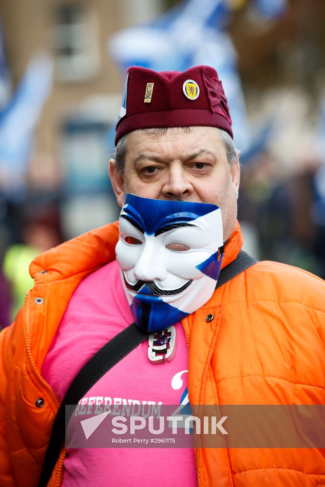 March and rally for Scotland's independence in Edinburgh