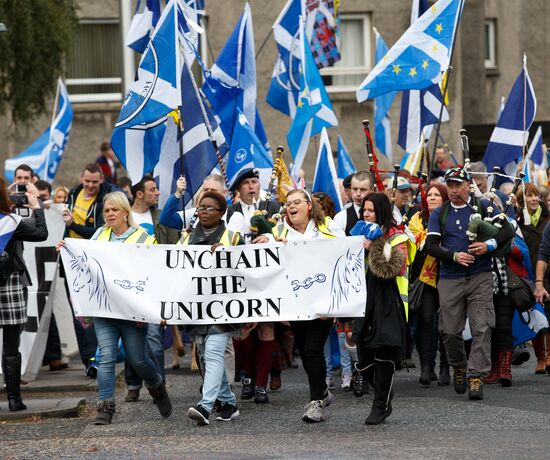 March and rally for Scotland's independence in Edinburgh