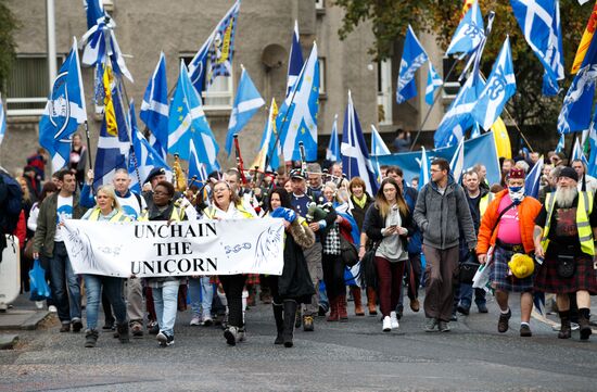 March and rally for Scotland's independence in Edinburgh