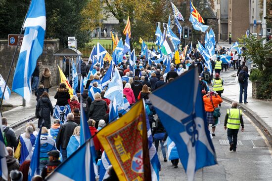 March and rally for Scotland's independence in Edinburgh