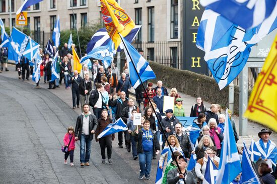 March and rally for Scotland's independence in Edinburgh