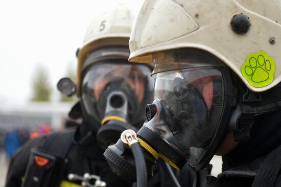 Firefighting exercise in Kazan