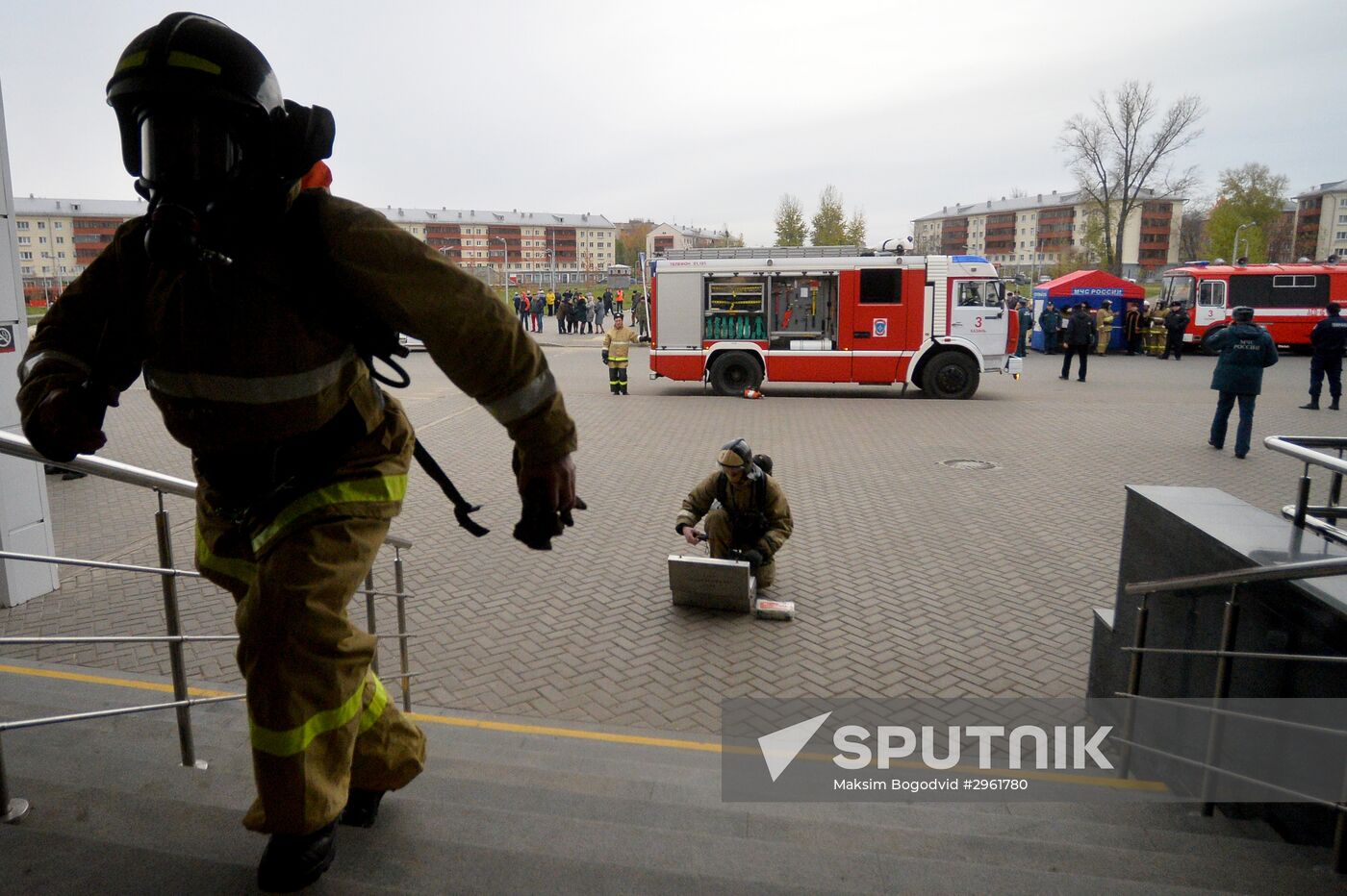 Firefighting exercise in Kazan