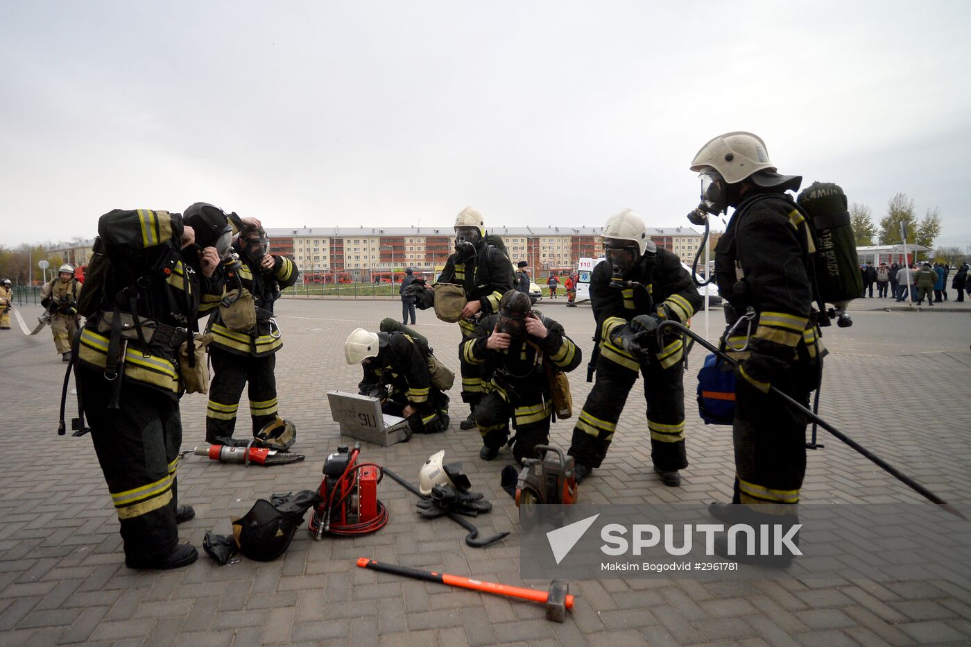 Firefighting exercise in Kazan
