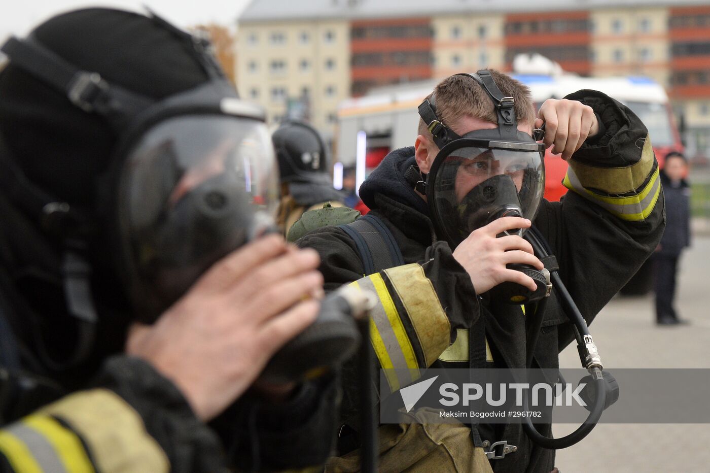 Firefighting exercise in Kazan