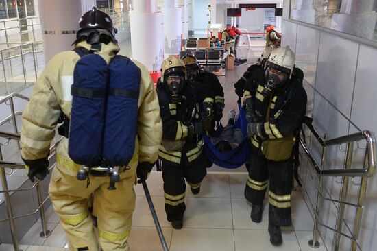 Firefighting exercise in Kazan