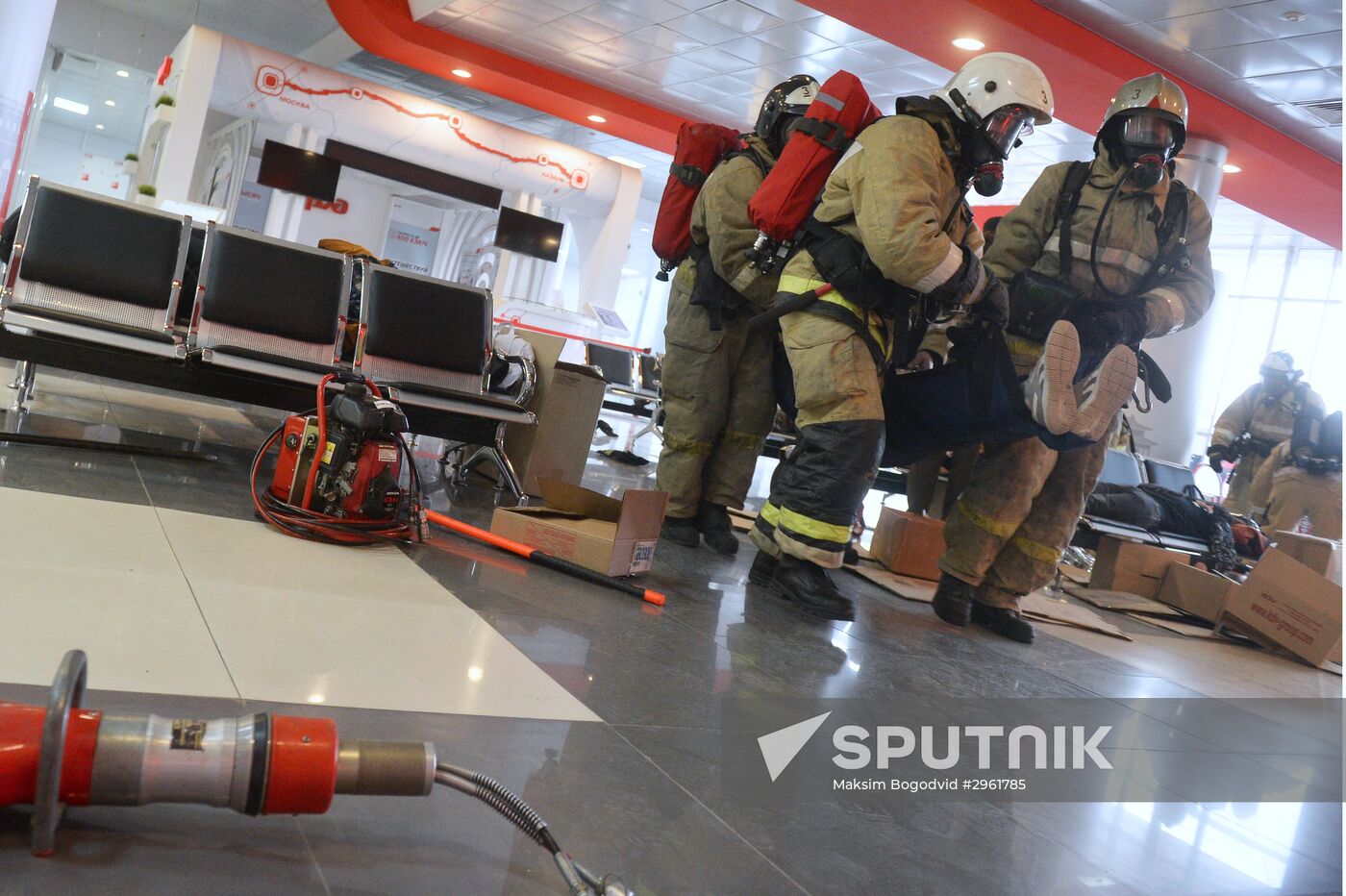 Firefighting exercise in Kazan