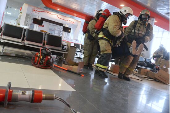 Firefighting exercise in Kazan
