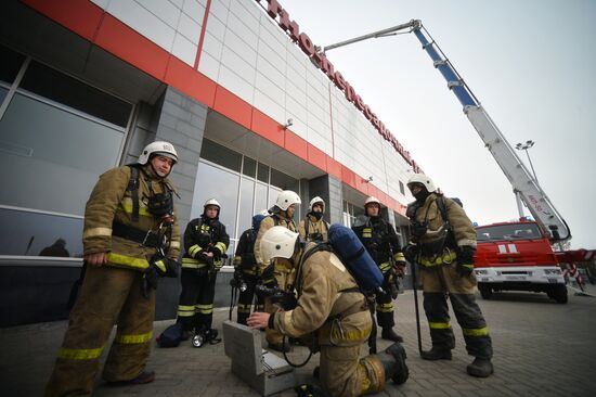 Firefighting exercise in Kazan