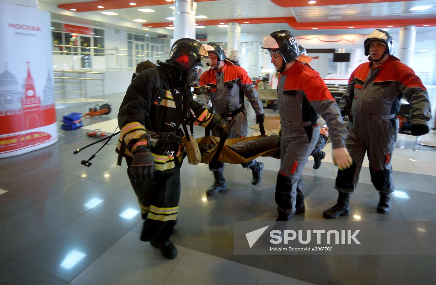 Firefighting exercise in Kazan