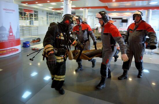 Firefighting exercise in Kazan