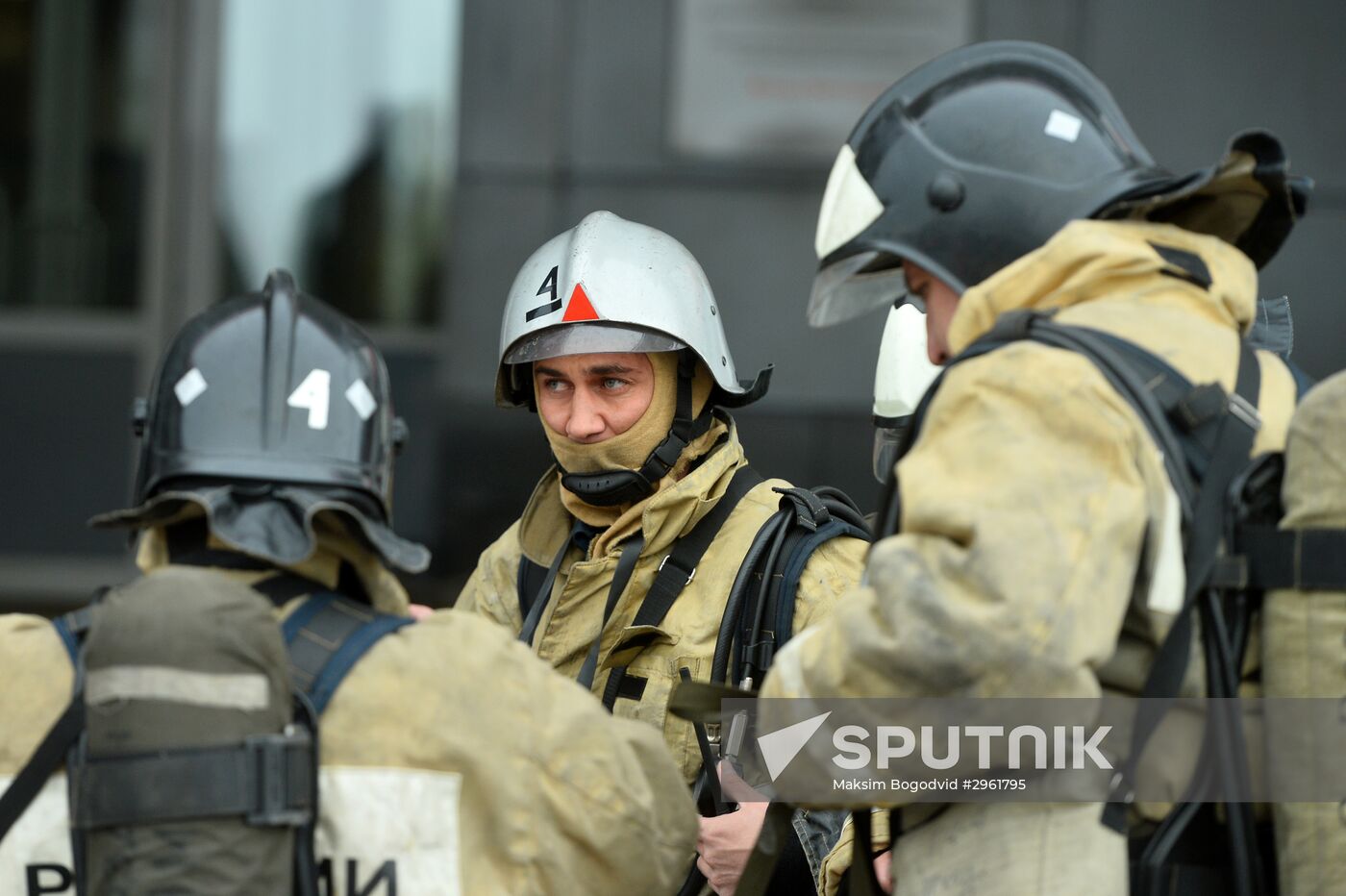 Firefighting exercise in Kazan