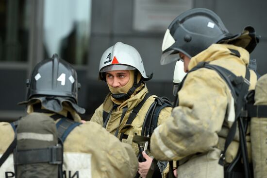 Firefighting exercise in Kazan