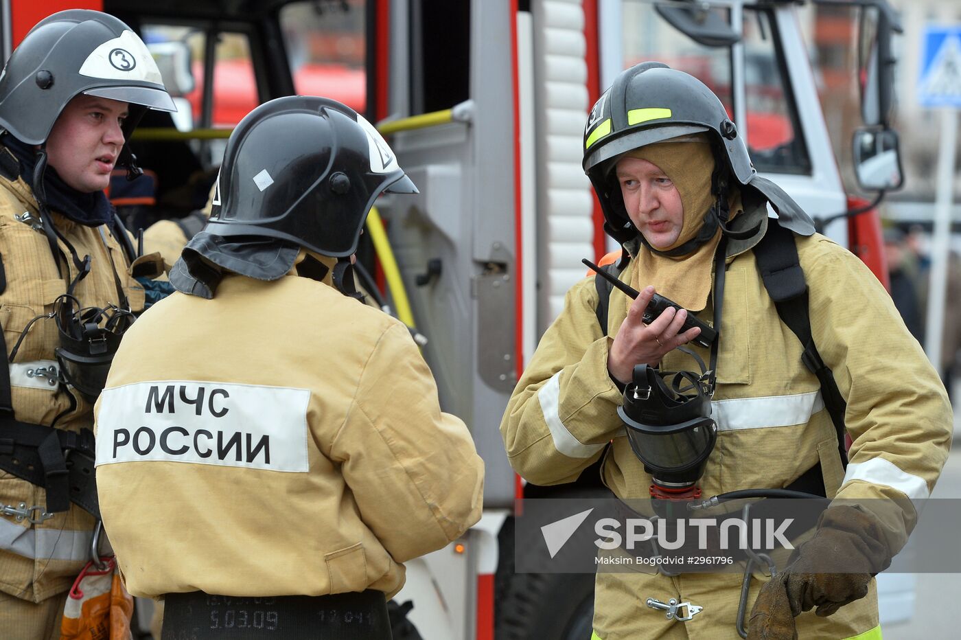 Firefighting exercise in Kazan