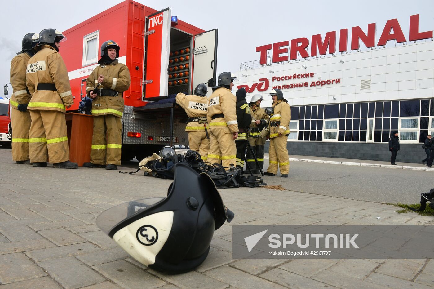 Firefighting exercise in Kazan