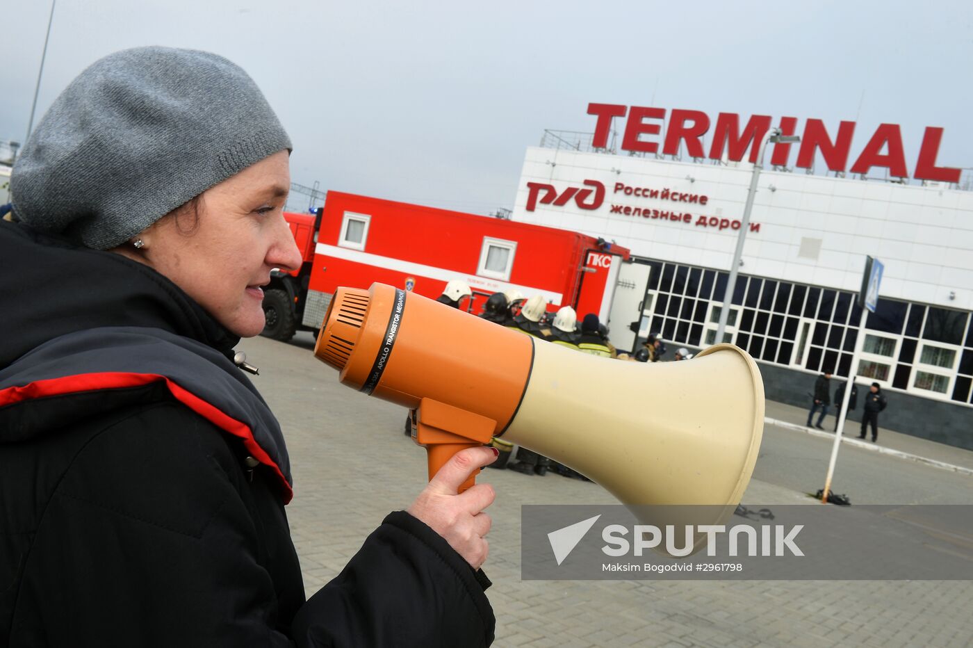 Firefighting exercise in Kazan