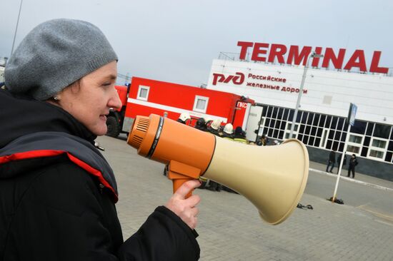 Firefighting exercise in Kazan