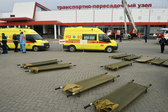 Firefighting exercise in Kazan
