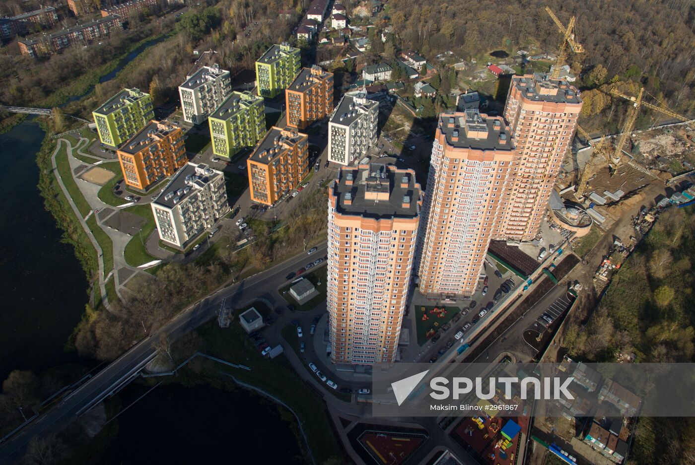 New residential areas in Moscow suburbs