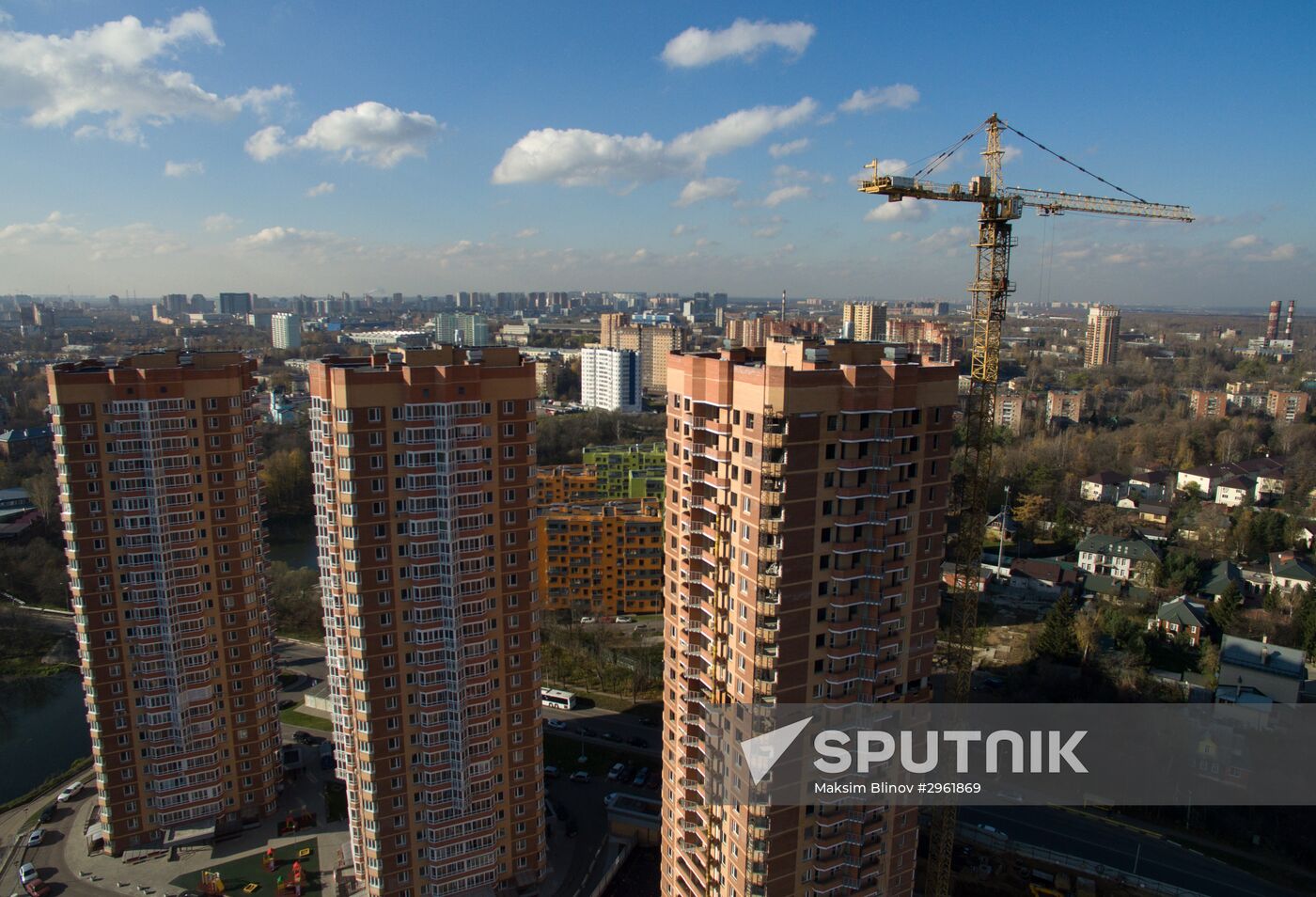 New residential areas in Moscow suburbs